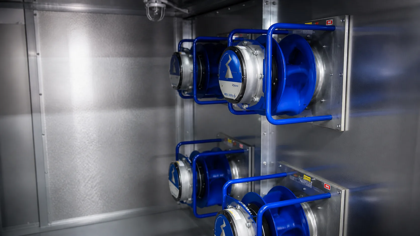 EC fan retrofit installed in existing AHU casing